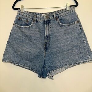 ZARA high waisted denim short